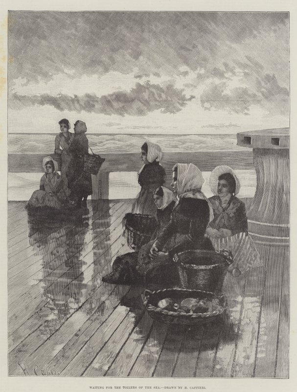 Wachten op de arbeiders van de zee door Hector Caffieri