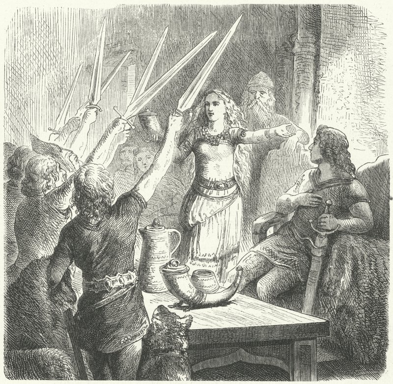 Balten drinken een toast op de kinderen van hun koning door Heinrich Leutemann
