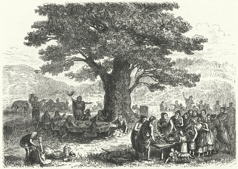 Feest in het oude Duitsland door Heinrich Leutemann