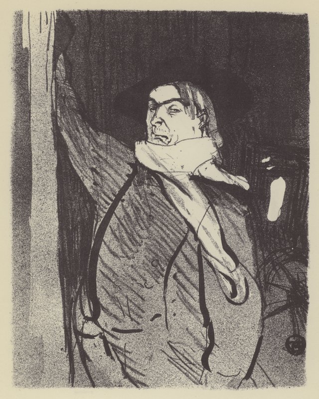 Aristide Bruant door Henri de Toulouse Lautrec