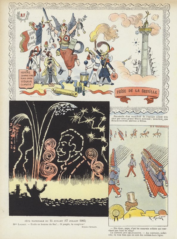 Bastille Dag. Illustratie voor Le Rire door Henri Avelot