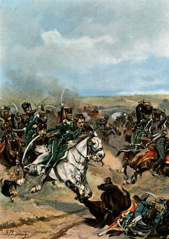 Heldhaftigheid van de officieren van de 20e Chasseurs door Henri Louis Dupray