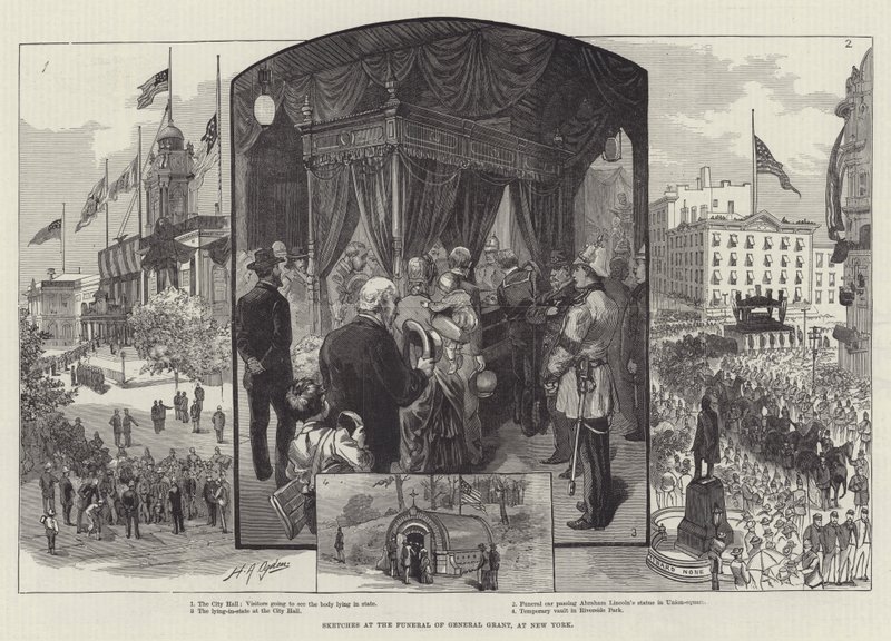 Schetsen bij de Begrafenis van Generaal Grant, in New York door Henry Alexander Ogden