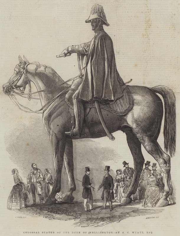 Kolossaal Standbeeld van de Hertog van Wellington, door M C Wyatt, Esquire door Henry Anelay