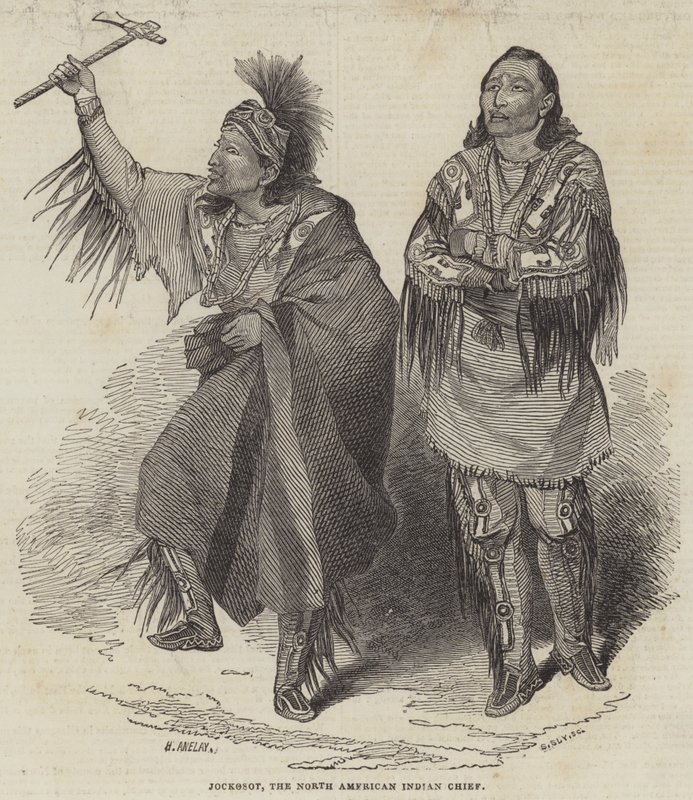 Jockosot, de Noord-Amerikaanse indianenleider door Henry Anelay