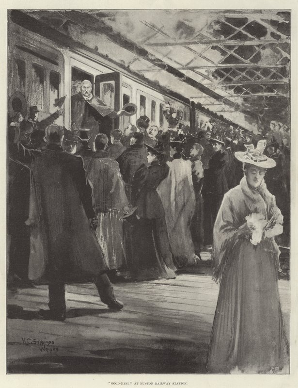 Het vertrek van de Britse troepen naar Ashanti door Henry Charles Seppings Wright