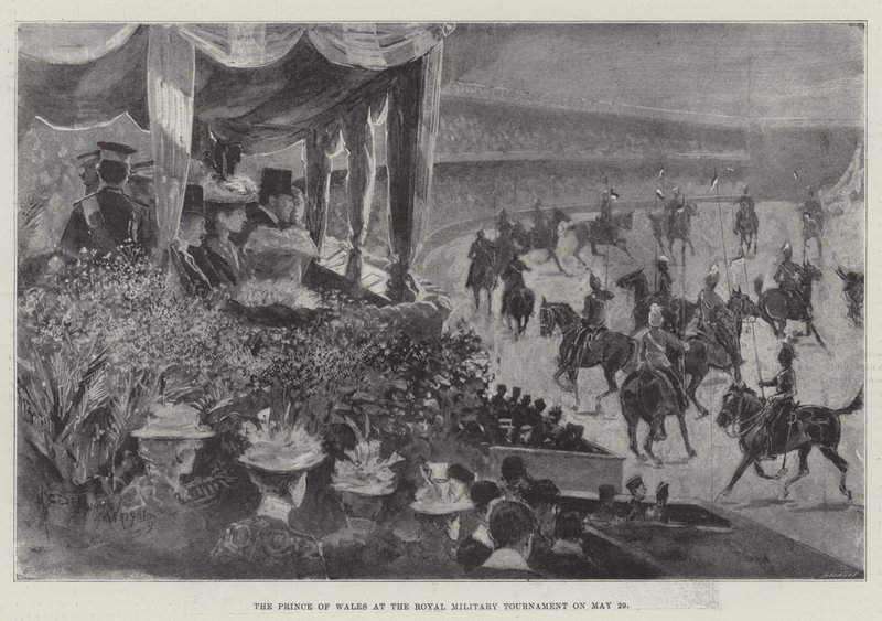 De Prins van Wales bij het Koninklijk Militair Toernooi op 29 mei door Henry Charles Seppings Wright