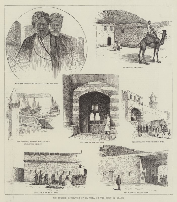 De Turkse Bezetting van El Wedj, aan de Kust van Arabië door Henry Charles Seppings Wright