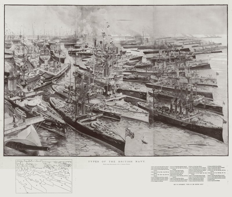 Typen van de Britse Marine door Henry Charles Seppings Wright