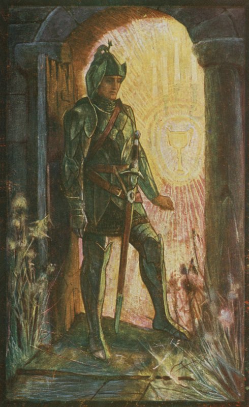 Lancelot bij de Kapel door Henry Justice Ford