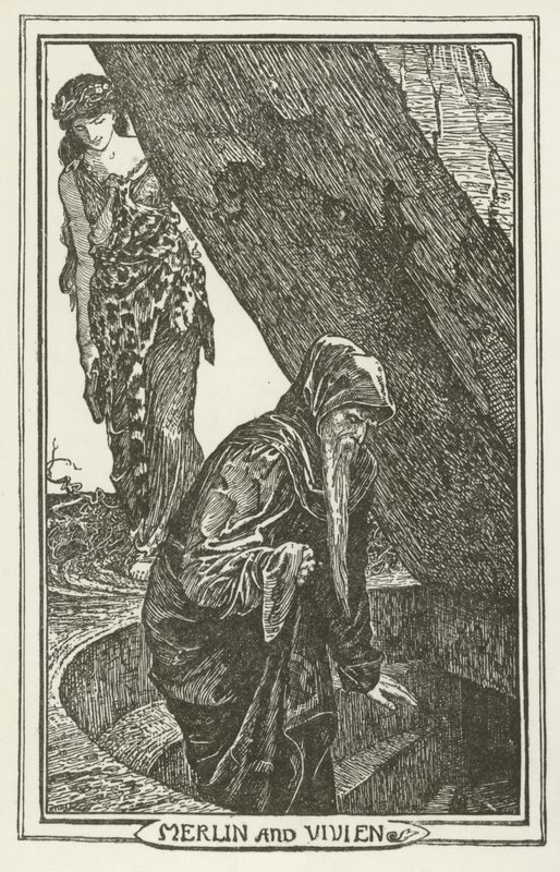 Merlijn en Vivien door Henry Justice Ford