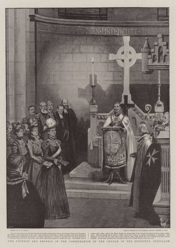 De keizer en keizerin bij de inwijding van de Kerk van de Verlosser, Jeruzalem door Henry Marriott Paget