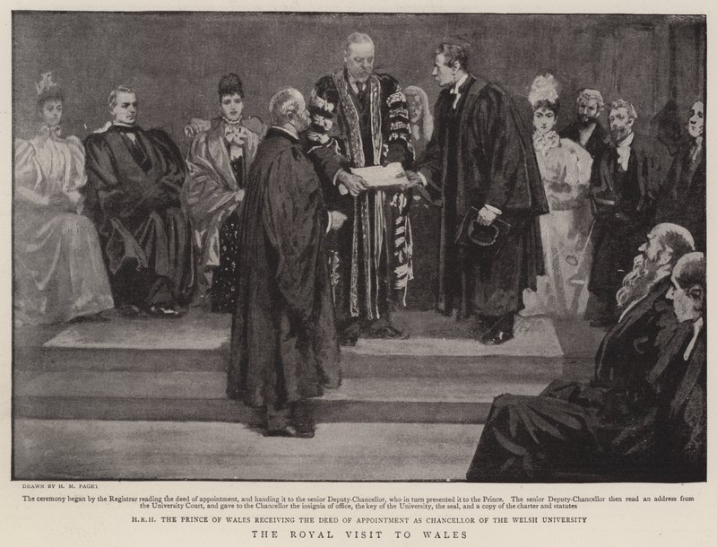 Het koninklijk bezoek aan Wales door Henry Marriott Paget