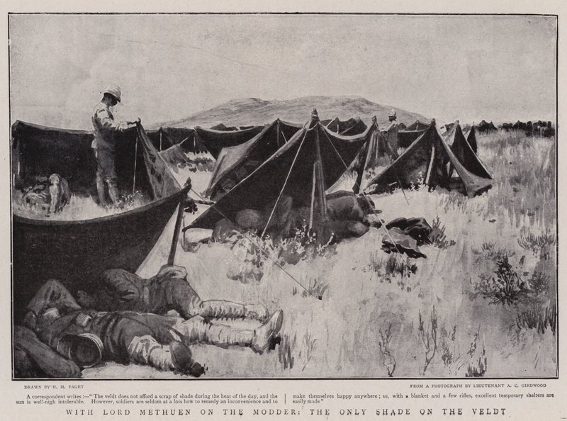 Met Lord Methuen op de Modder, de Enige Schaduw op de Veldt door Henry Marriott Paget