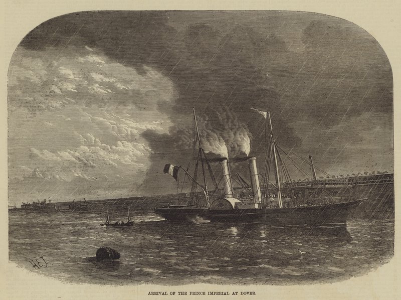 Aankomst van de prins keizer in Dover door Henry Spernon Tozer