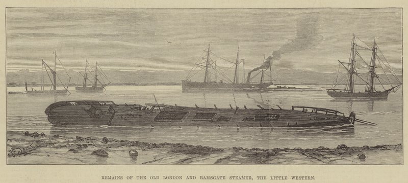 Overblijfselen van de oude Londen en Ramsgate stoomboot, de Little Western door Henry Spernon Tozer