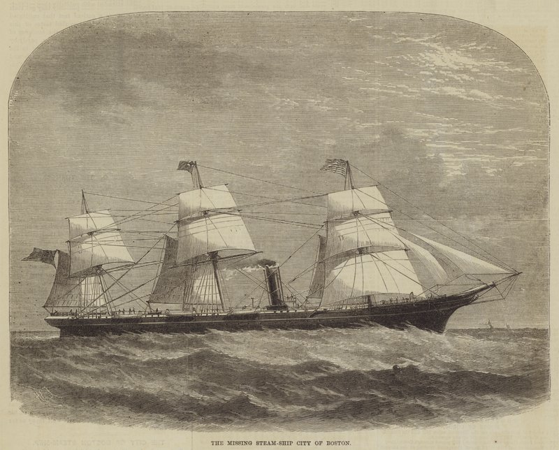 Het vermiste stoomschip City of Boston door Henry Spernon Tozer