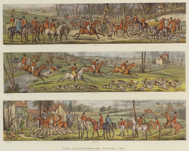 De Leicestershire Covers, 1820 door Henry Thomas Alken