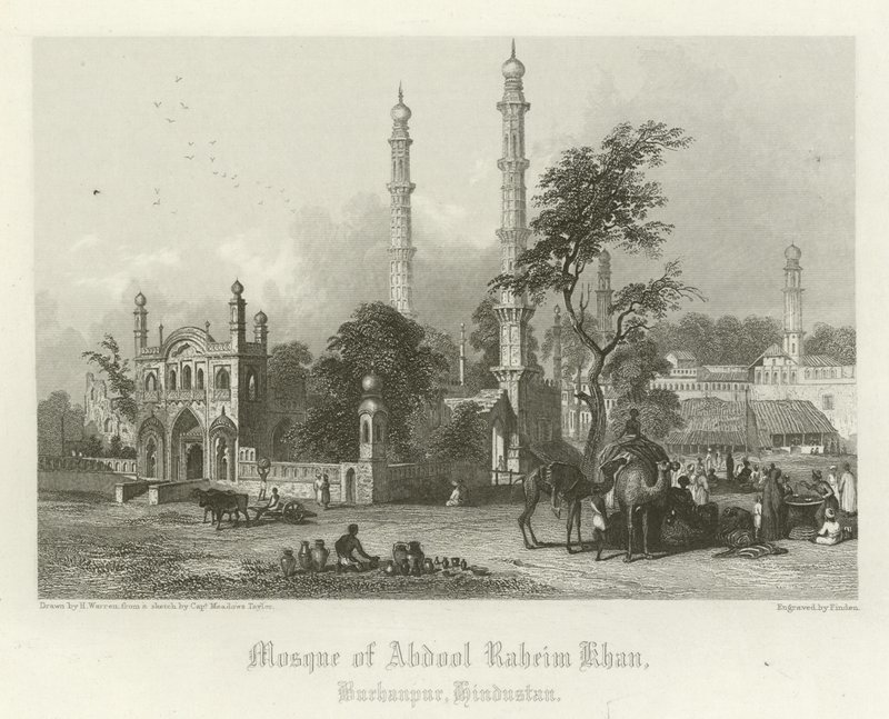Moskee van Abdul Rahim Khan, Burhanpur, India door Henry Warren
