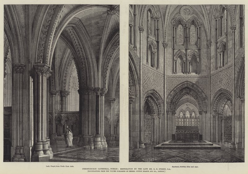 Christchurch Cathedral, Dublin, restauratie door wijlen de heer G E Street, RA door Henry William Brewer