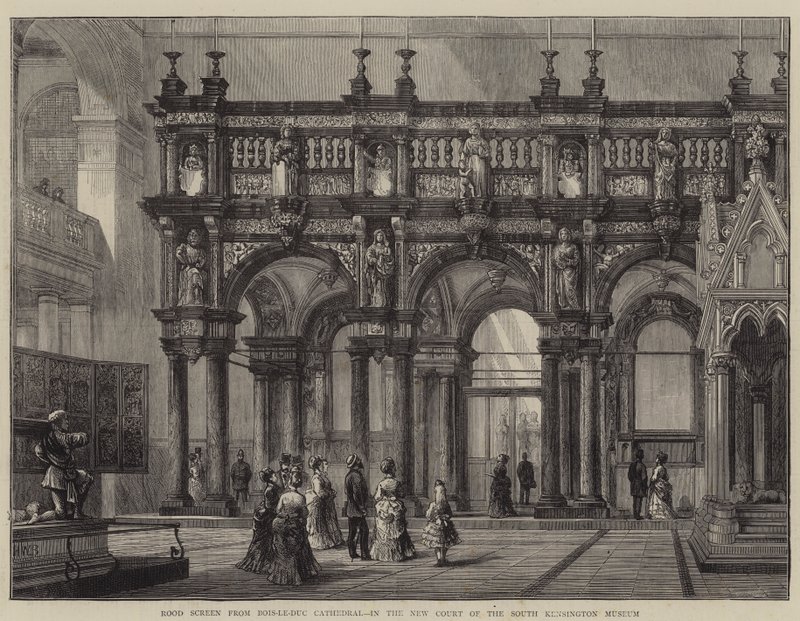 Rood scherm uit de kathedraal van Bois-le-Duc, in de nieuwe hof van het Kensington Museum door Henry William Brewer