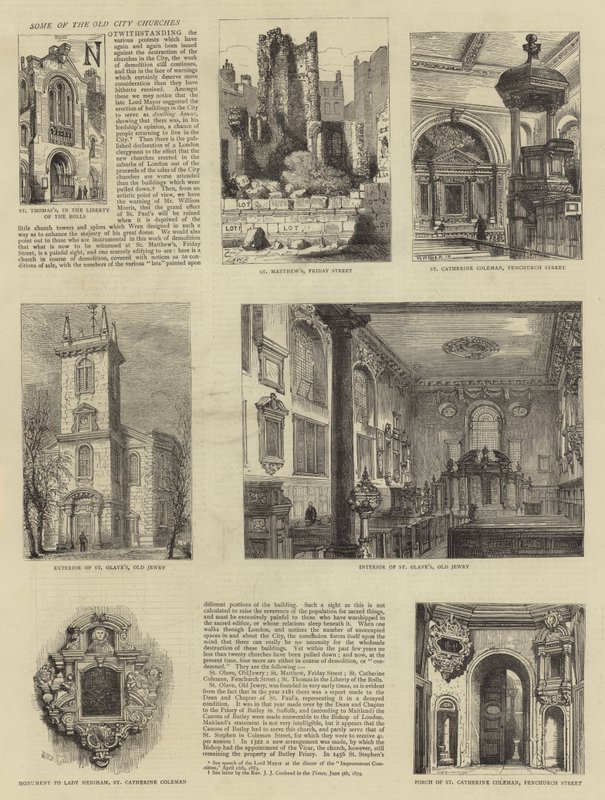 Enkele van de Oude Stadskerken door Henry William Brewer