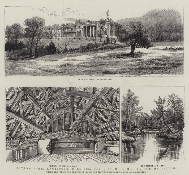 Tatton Park, Knutsford, Cheshire, het landgoed van Lord Egerton van Tatton door Henry William Brewer