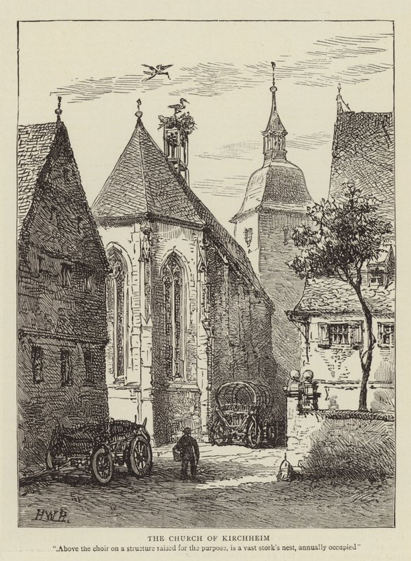 De kerk van Kirchheim door Henry William Brewer