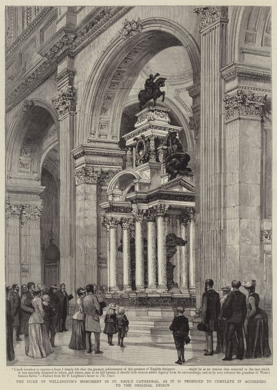 Het Monument van de Hertog van Wellington in de St. Paul