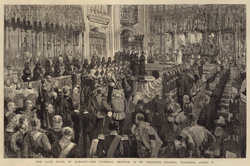 De Laatste Hertog van Albany, de Begrafenisplechtigheid in St George
