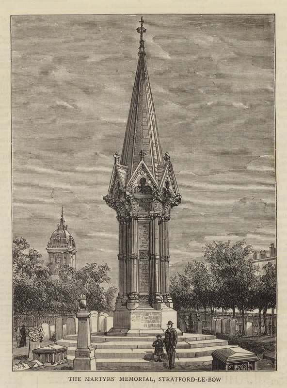 Het Martelarenmonument, Stratford-le-Bow door Henry William Brewer