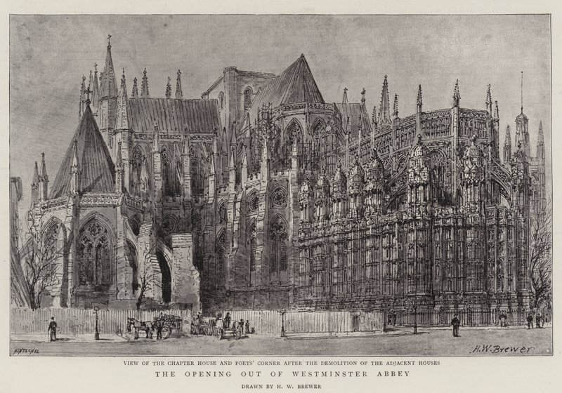 De Opening van Westminster Abbey door Henry William Brewer