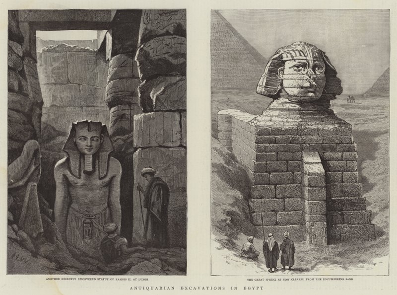 Antiquarische opgravingen in Egypte door Henry Woods