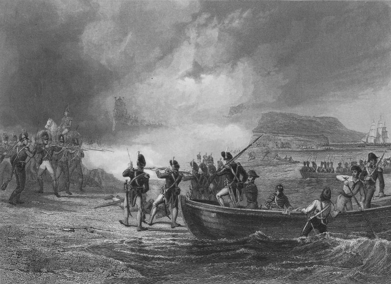 Poging van de Franse vloot om te landen bij Bantry Bay, Cork, 1796 door Henry after Warren
