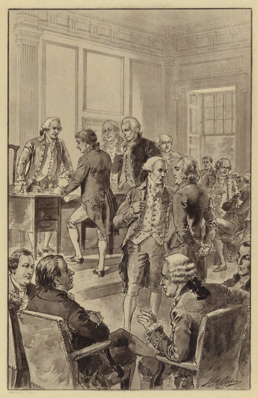Ondertekening van de Onafhankelijkheidsverklaring, 4 juli 1776 door Henry Alexander (after) Ogden