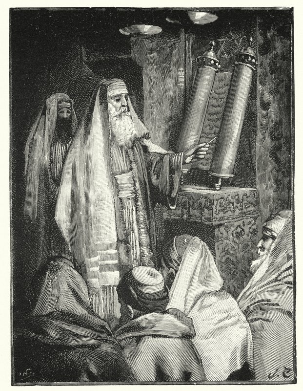 Een rabbi die de wetrol leest door Henry Andrew Harper