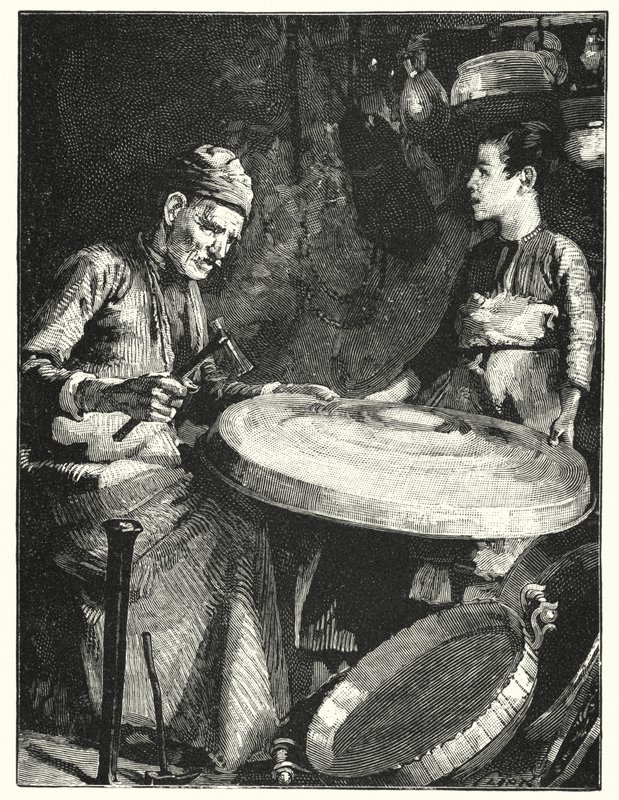 Een oosterse kopersmid door Henry Andrew Harper