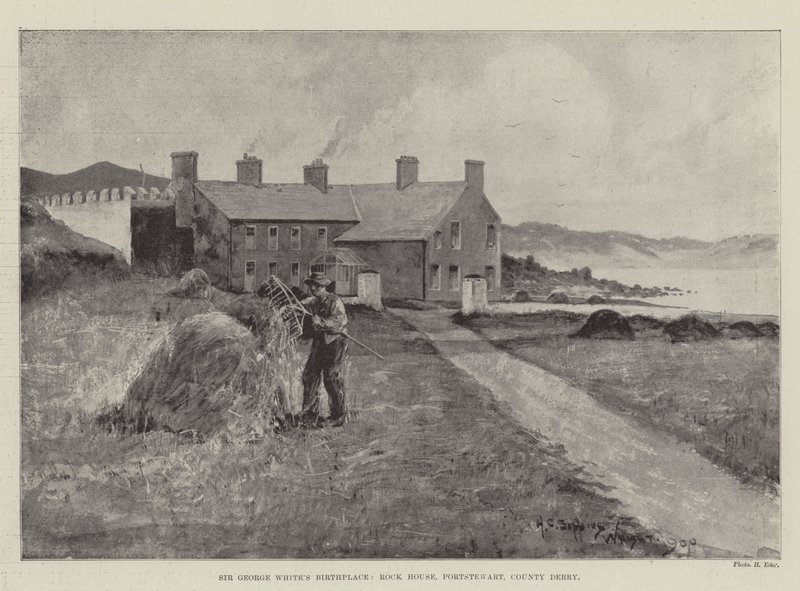 Geboorteplaats van Sir George White, Rock House, Portstewart, County Derry door Henry Charles Seppings Wright