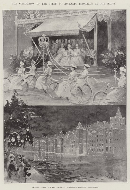 De Kroning van de Koningin van Nederland, Vreugde in Den Haag door Henry Charles Seppings Wright