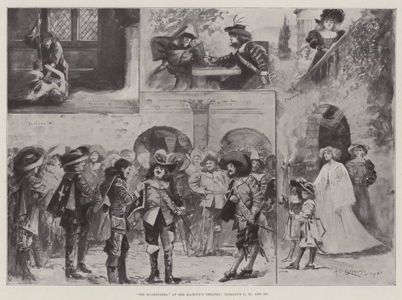 De musketiers, in Her Majesty