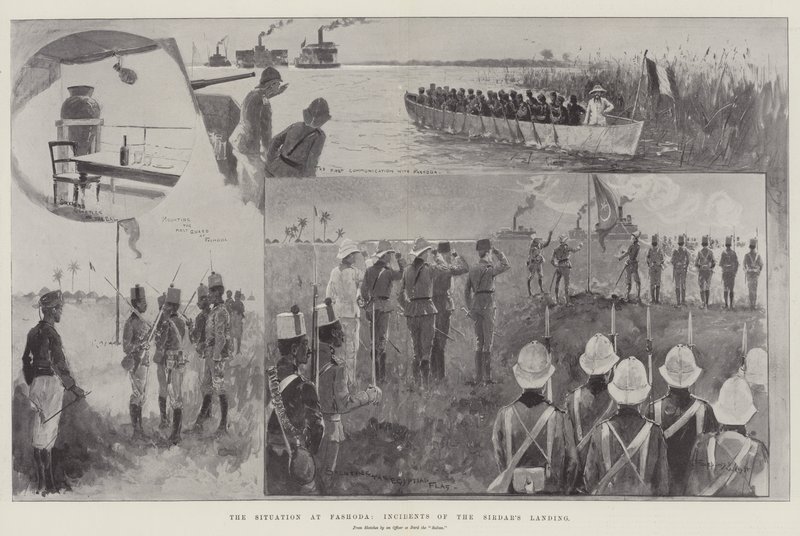 De Situatie bij Fashoda, Incidenten van de Landing van de Sirdar door Henry Charles Seppings Wright