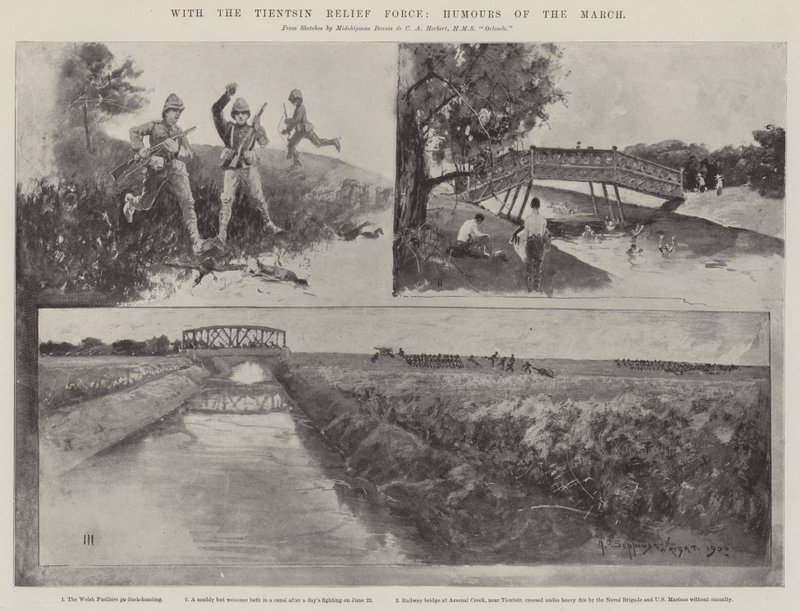 Met de Tientsin Hulptroepen, Humor van de Mars door Henry Charles Seppings Wright