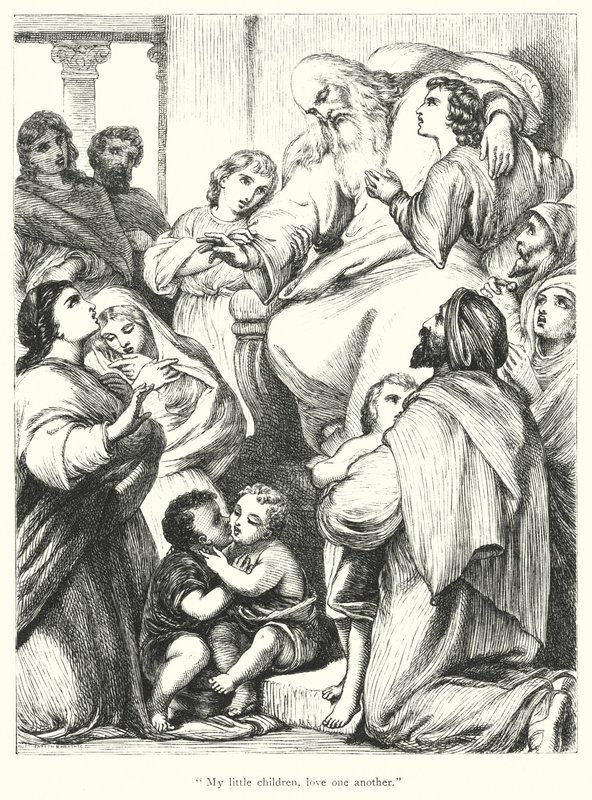 De Apostel Johannes door Henry Courtney (after) Selous