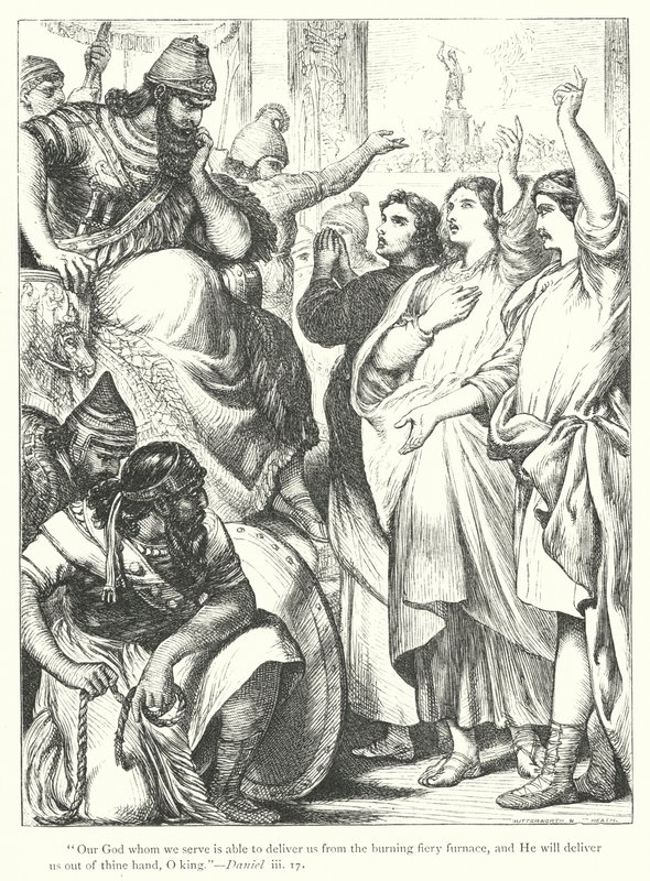 De vurige oven (gravure) door Henry Courtney (after) Selous