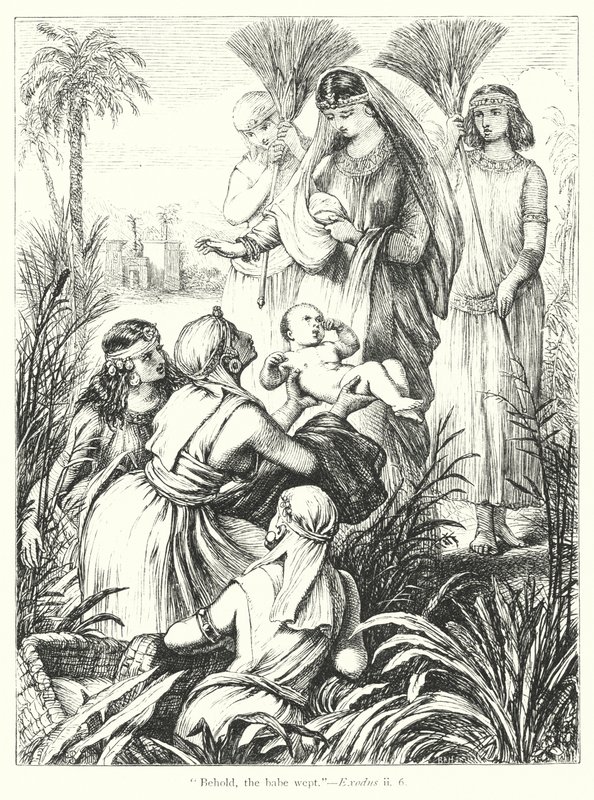 De vondst van Mozes door Henry Courtney (after) Selous