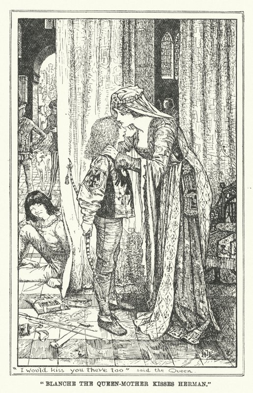 "Blanche de Koningin-Moeder kust Herman" (litho) door Henry Justice Ford