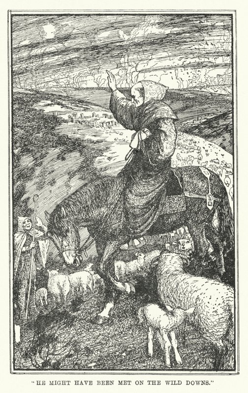 Hij had op de wilde heuvels kunnen worden ontmoet door Henry Justice Ford