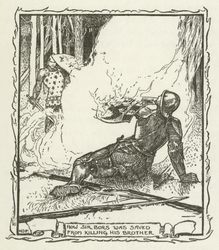 Hoe Sir Bors werd gered van het doden van zijn broer door Henry Justice Ford
