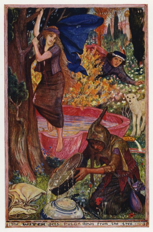 Hoe een jongen een lam wordt: de heks haalt Pulga uit de boom door Henry Justice Ford