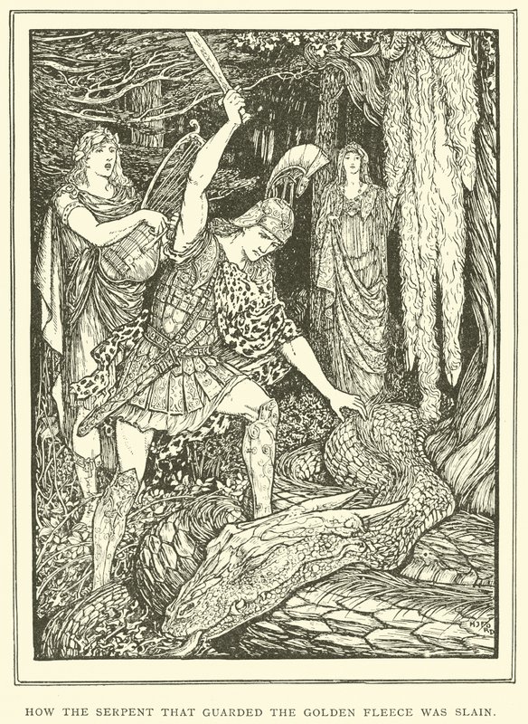 Hoe de Slang die het Gulden Vlies Bewaakte werd Gedood door Henry Justice Ford
